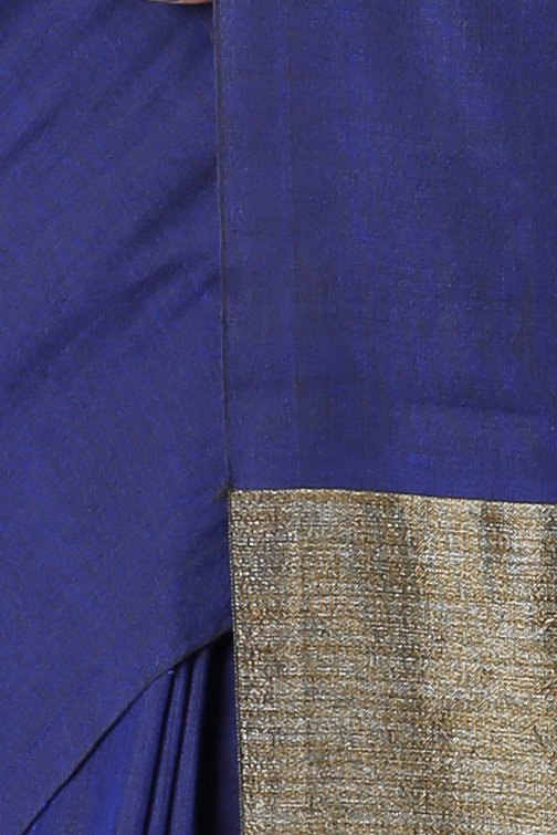 Blue Pure Cotton Kesh Than Hand Loom Saree (5233)